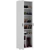 Armario Multiusos 6 estantes, Madera de ingeniería, Blanco, 61x190x35cm - details 0