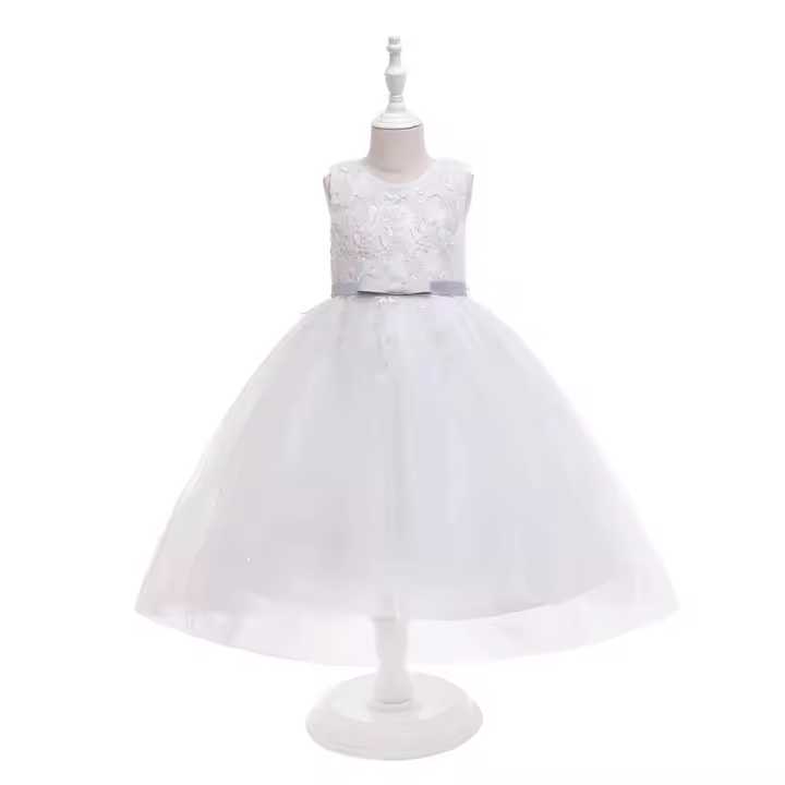 Vestido de noche de princesa para niñas, vestido de boda de cumpleaños, disfraz elegante para espectáculo de Piano - 1