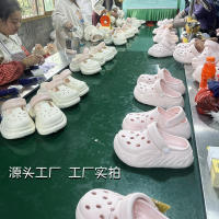 Xiaoman Zapatos con agujeros en la cintura para mujer, novedad de verano, súper populares, versátiles, suela gruesa, aumento de altura, antideslizantes, informales - details 2