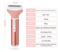 Depiladora corporal 4 en 1 para mujeres, maquinilla de afeitar eléctrica para vello de axila, Bikini, piernas, vello púbico - details 3