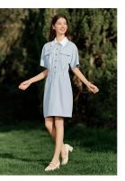 Vestido Semir para Mujer Cuello Abajo Estilizado y Dulce Cintura Ajustada Nueva Moda de Verano 2024 - details 1