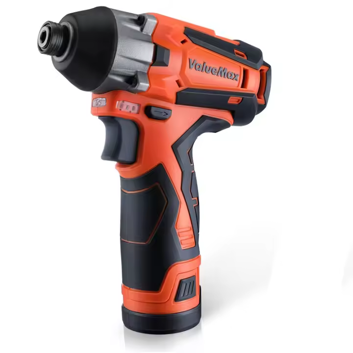 VALUEMAX Destornillador de impacto inalámbrico de 12 V, LED, 7 accesorios - 1