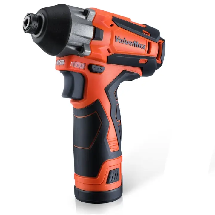 VALUEMAX Destornillador de impacto inalámbrico de 12 V, LED, 7 accesorios - 1