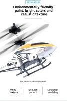 Helicóptero RC de Aleación 3.5CH con Estabilizador de Giro Luz LED Recargable USB - details 6