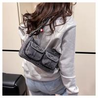 Bolso de mano de moda, bolso vaquero Retro, bolso cruzado para axila, bolso de hombro para chica picante, bolso para axila, bolso de tela Y2K, ropa de calle - details 8