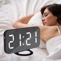 Despertador y base de carga 2 en 1, reloj Digital, puede cargar el teléfono, pantalla LED, espejo, Snooze - details 38