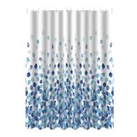 Cortina de Ducha de Poliéster Lavable 180x200 cm, Patrón de Burbujas Azules, 12 Ganchos, Cortina de Bañera para Baño - details 0