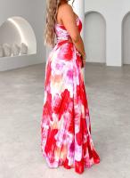 Vestido Largo de Fiesta para Mujer 2025 Diseño Asimétrico Floral con Estampado Exclusivo - details 2