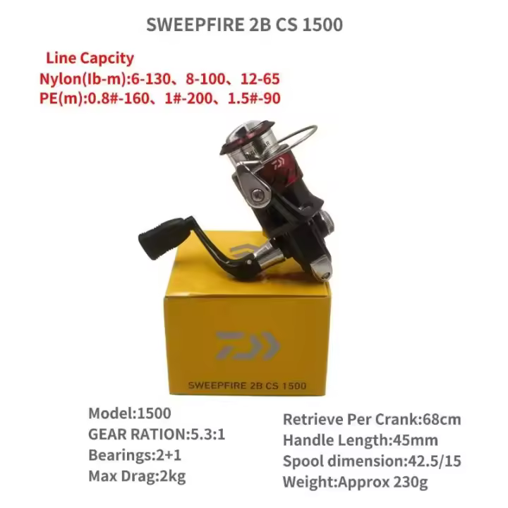 DAIWA SWEEPFIRE 2B CS Spining carrete de pesca - 1