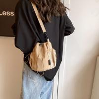 Bolso tipo cubo con cordón de estilo coreano, bandolera de nailon de gran capacidad de Color sólido, bolso de hombro de malla con correa ajustable - details 14