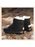 Botas de nieve cálidas antideslizantes para mujer, botines impermeables al aire libre, zapatos de senderismo de piel, zapatillas de felpa con cordones, Invierno - details 13