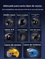 Auriculares Bluetooth 5.3 para Casco de Moto Sonido Estéreo HD, Cancelación de Ruido, 20h Autonomía, 30mm Altavoces, Impermeable Ideal para Viajes y Llamadas Claras - details 5