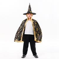 Conjuntos de sombrero y chal de Halloween para niños, capa TAMAÑO 120-140 - details 0