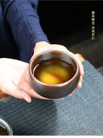 Taza de té azul y blanca única de hielo negro maestro de color esmaltado Jingdezhen, transformada de horno a edificio - details 39