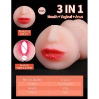 Leten 3 en 1 juguetes sexuales masturbación para hombres Garganta Profunda Artificial Real Pussy Oral masturbador masculino mamada realista Vagina de goma - details 6
