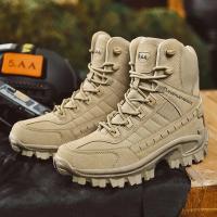Botas de Combate de Desierto para Hombres Suela Antideslizante Ideal para Senderismo, Caza, Trabajo - details 0