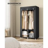 Armario Plegable de Tela 4 Barras, 4 Bolsillos Laterales, Almacenamiento, Negro RYG094B02 - details 8