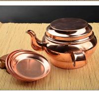 Tetera Duoma de cobre rojo de 10cm de diámetro/productos tibetanos/taza de agua bendita, botella del tesoro, botella limpia con 7 platos disponibles para - details 6