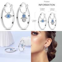 Pendientes de aro de plata de ley 2024 para mujer, exquisitos pendientes de aro con forma de estrella de mar y mariquita de cuatro hojas, regalo de joyería de boda y compromiso, novedad de 925 - details 5