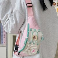 Bolso cruzado portátil para chica, bolso de pecho de estilo japonés, impermeable, para correr, riñonera, bolsa de nailon con contraste de Color para teléfono, para chicas adolescentes - details 16