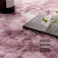 Alfombra peluda redonda pequeña con estampado de teñido anudado, tapete colorido antideslizante para sala de estar y dormitorio, alfombrilla suave para el suelo de invierno, 40/60cm - details 30
