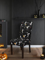 Juego de 6 fundas para silla de Halloween, elásticas, extraíbles, lavables, protección para decoración de vacaciones para comedo - details 9