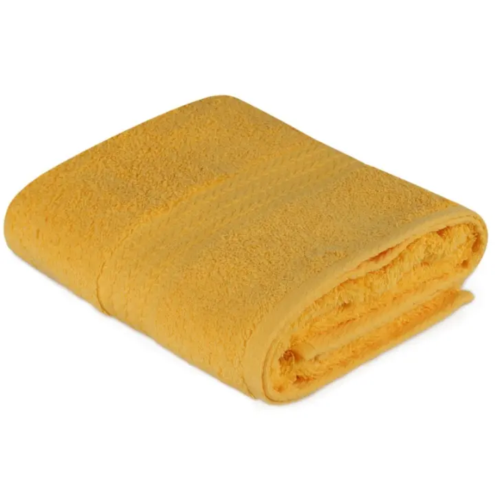 Toalla de Lavabo Amarillo Oscuro 100% Algodón 50x90cm Suave y Absorbente - 1