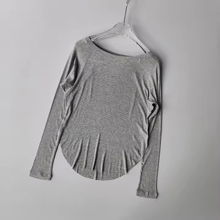 Top de Yoga de Manga Larga para Mujer Ajuste Suelto, Adelgazante, Adecuado para Otoño-Invierno, Deportiva al Aire Libre, Cubierta de Camiseta - 1