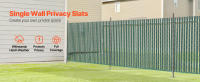 SucceBuy Listones de privacidad con bloqueo inferior, listones de HDPE de una sola pared para cercas de eslabones de cadena, se adapta a cercas altas para jardines, granjas y campos deportivos - details 0