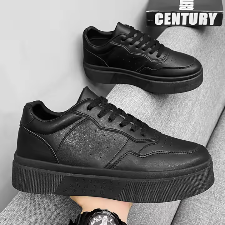Zapatillas Blancas Transpirables para Hombres en Verano Mocasines de Plataforma de Moda para Estudiantes - 1