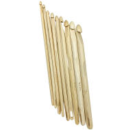 Agujas de Bambú para Punto Afgano y Tunisiano 9Pcs Herramienta de Punto a Mano con Agujas de Ojo Juego de Agujas de Bambú Blanqueados de 4.0mm a 10.0mm - details 2