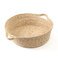 Cesta de Mimbre Tejida para Mascotas Nido Universal de Cuatro Estaciones para Gatos y Perros Cama de Dormir Suave Accesorios de Fotografía para Cachorros y Gatos - details 5