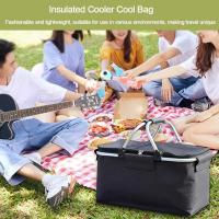 Cesta Picnic Térmica Plegable Premium Bolsa Aislante 72h Antiderrames Diseño Elegante para Acampar/Playa/Viajes Material Ecológico Impermeable y Multifuncional - details 12