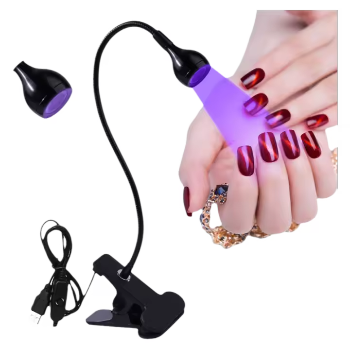 Lámpara Led profesional para manicura, secador de uñas con Clip, luz Uv, postura americana, escritorio Flexible, USB - 1