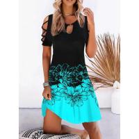 Vestido estampado de verano para mujer, vestidos de manga corta - details 2