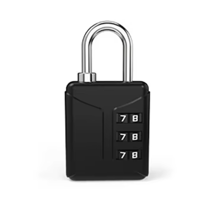 Candado portátil de combinación de 3 dígitos, candado de equipaje, candado de gabinete de dormitorio, candado de contraseña, candado de mochila con cremallera - 1