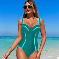 Traje de Baño Retro Negro de Una Pieza Traje de Baño Brasileño Sexy y Adelgazante con Padillas - details 7