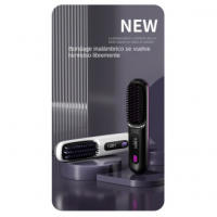 "Cepillo Rectificador Nuevo Inalámbrico con Iones Negativos, Moderno y Portátil, Suave para Cabello Liso y Brillante, Protector - details 2