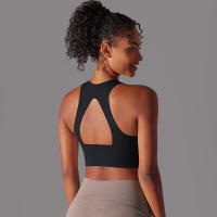 Sujetador de Yoga sin costuras para mujer, chaleco de Yoga Sexy, Sujetador deportivo de alto impacto para entrenamiento, Tops deportivos sin mangas para gimnasio - details 10