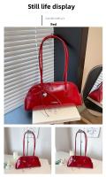 Nuevo bolso de hombro estilo coreano a cuadros, de piel sintética, con lazo dulce, estilo Boston, informal, de color sólido, bolso de mano para mujer, para regalo. - details 13