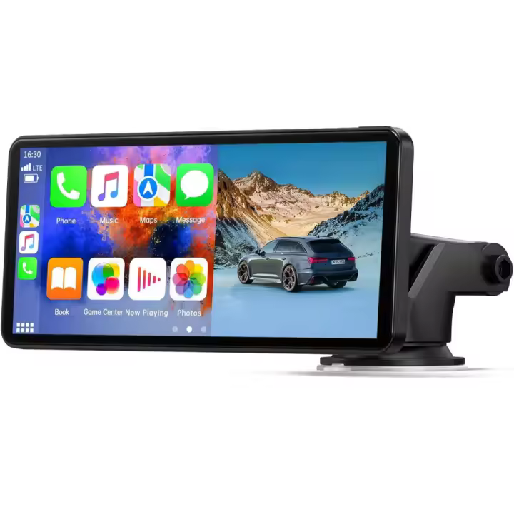 Lamto Radio Inalámbrico Coche con CarPlay y Android Auto 6.86 Pulgadas Pantalla Tactil con Dashcam Frontal 2.5K Cámara, - 1