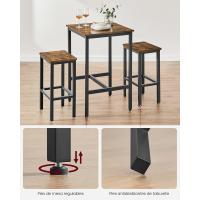Mesa de Bar con Taburetes Mesa Comedor con 2 Sillas Mesa de Cocina Pequeña Taburetes de Barra - details 8