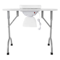 Mesa de manicura plegable con succión mesa de uñas portátil con ventosa para uñas, rueda, bolsa para polvo - details 0