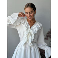 para mujer Primavera Verano Nuevo vestido corto de gasa con manga acampanada - details 18