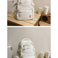 Nombre: mochila ligera y elegante con múltiples bolsillos para el trabajo, mochila escolar para estudiantes, con colgante, Color - details 13