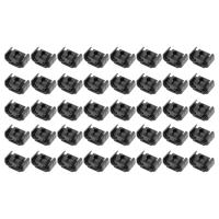40 soportes de retención para tubos de 2 puntos. 811611797   Clip de cable de freno con base de doble conducto, 4,75 mm, negro - details 4