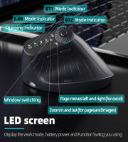 Ratón Vertical inalámbrico ergonómico con botón de ajuste de función, ratón recargable de 8 botones para Win/IOS/Android, modo Dual, BT5.0 - details 8