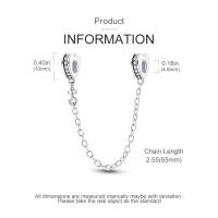 Cadena de Seguridad en Forma de Cruz Original 925 Plata Esterlina con Cuentas Ajuste para Pulsera Diy Joyería de Damas Regalo de Cumpleaños - details 11