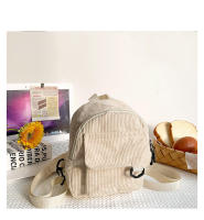 Mochila pequeña de lona para mujer con correa desmontable portátil para citas, viajes, compras, senderismo, camping - details 9