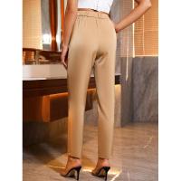 Pantalones rectos sueltos de cintura alta de moda coreana para mujer primavera-verano - details 13